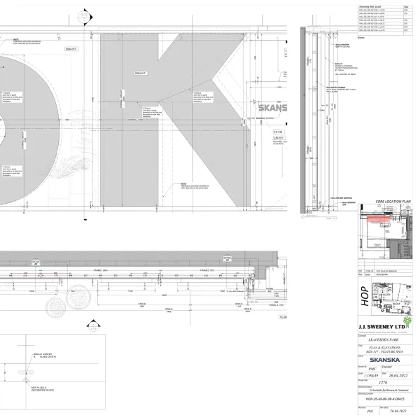 Feature Walls CAD drawing