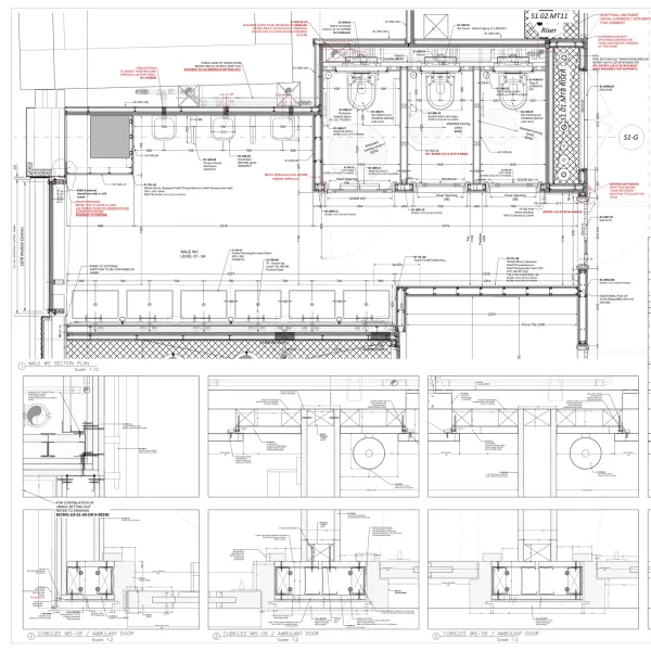 Washrooms CAD drawing
